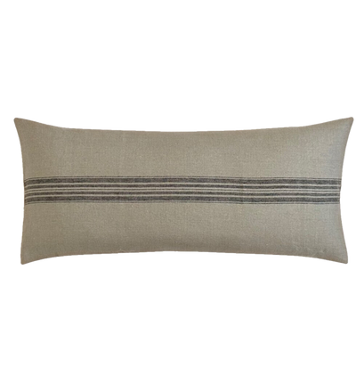 Benjamin | Striped Grain Sack Cotton Pillow Cover