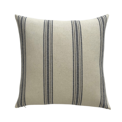 Christopher | Striped Grain Sack Cotton Pillow Cover