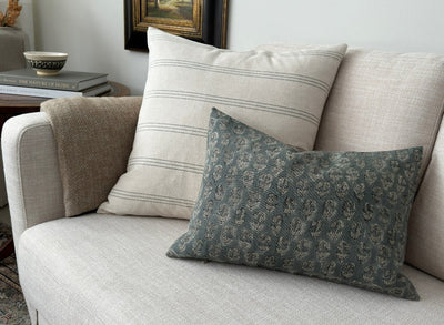 Douglas | Striped Woven Cotton Pillow Cover