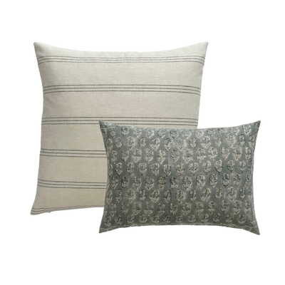 Douglas | Striped Woven Cotton Pillow Cover