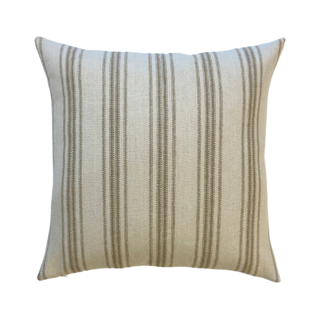 Ernest | Striped Grain Sack Cotton Pillow Cover