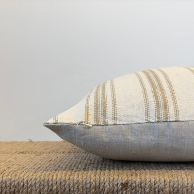 Ernest | Striped Grain Sack Cotton Pillow Cover