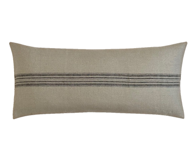 Benjamin | Striped Grain Sack Cotton Pillow Cover